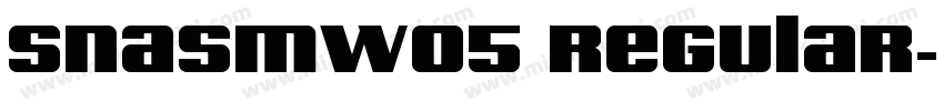 Snasmw05 Regular字体转换